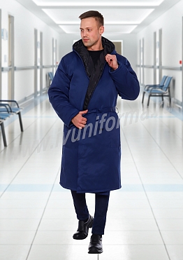 Халат мужской госпитальный утепленный арт. М-20-78-ГР