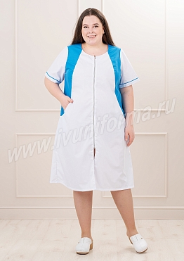 Халат медицинский женский арт. М-20-63-ТС (size +)